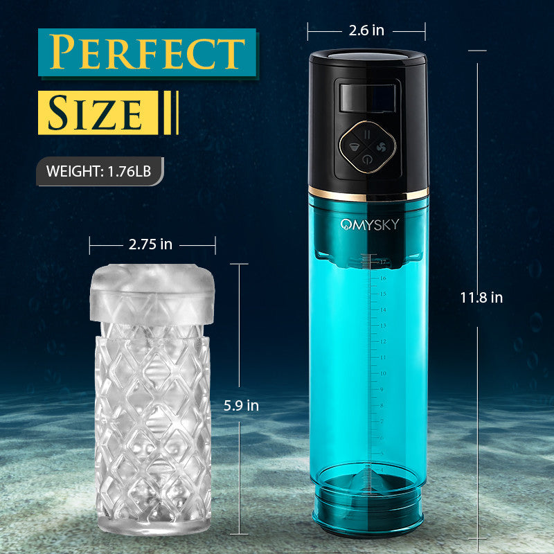 Electric Penis Enlarge Vacuum Pump 6 Hydrotherapy with Display Male Enhancement Water Penis Pump