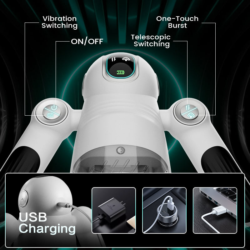 Hamster Automatic Male Masturbator Cup 7 Thrusting Telescopic Squeezing 12 Vibration Masturbator Experience More Authen Men Sex Toys Tic Piston