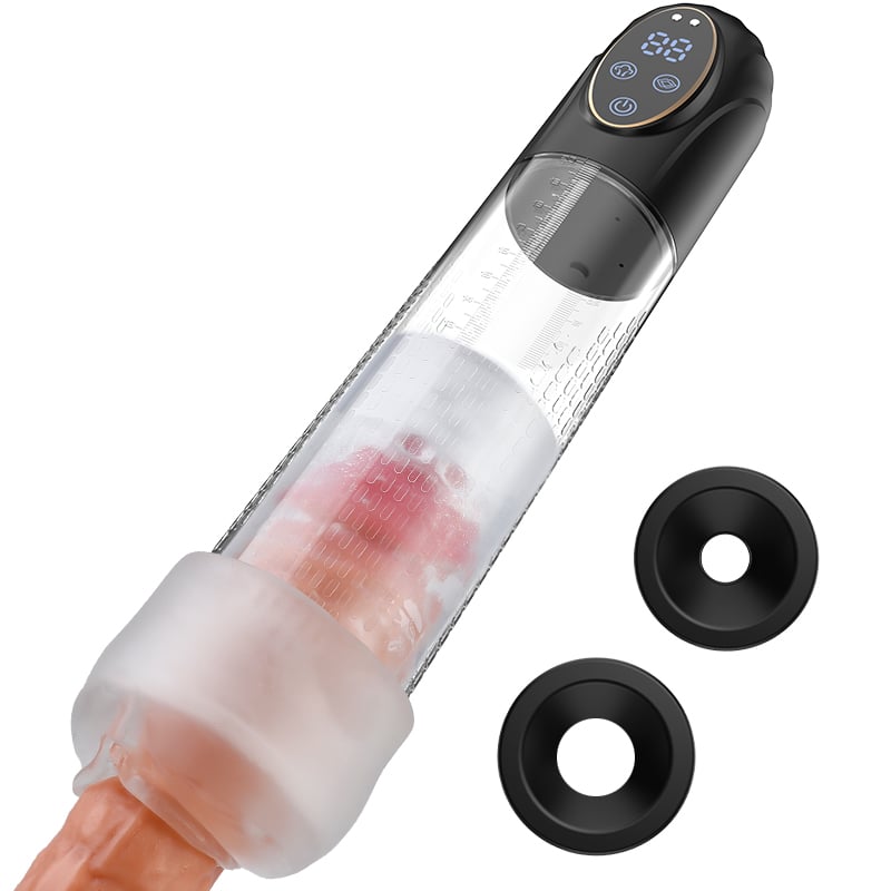 Electric Penis Enlarge Vacuum Pump Full Waterproof 6 Modes Erection Enlargement Penis Pump Automatic High-Vacuum Penis Enlargement Extend Pump