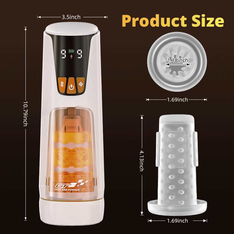 Automatic Male Masturbator 9 Thrusting Telescopic 9 Vibration Masturbator Cup
