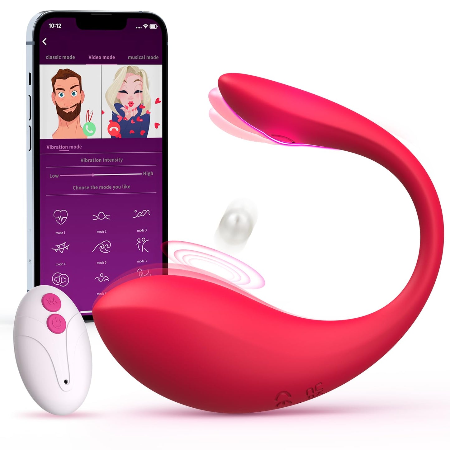 APP & Remote Control Wearable Vibrator, Women Sex Toys with 9 Vibration Modes, Female Sex Toys for Women Vibrater Soft and Quiet, Long Distance Mini Vibrator Bullet Anal G Spot Adult Couples Sex Toy