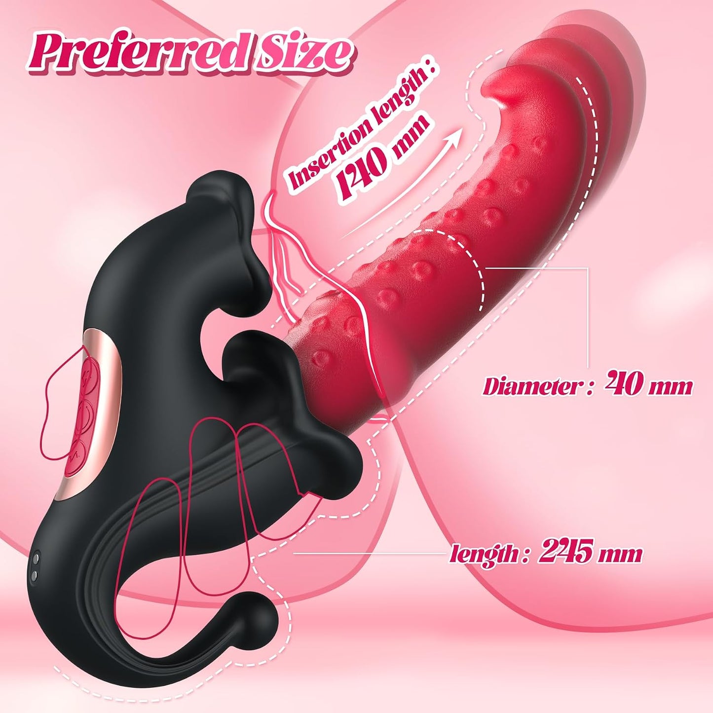 Thrusting Vibrator Sex Toys, SexyClub 4-in-1 G-Spot Vibrator with 10 Sliding Ring, Vibrating, Thrusting & Licking Modes, Rabbit Vibrators Sex Toy for...