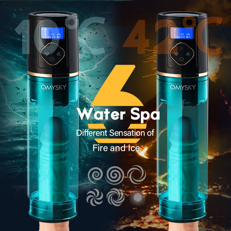 Electric Penis Enlarge Vacuum Pump 6 Hydrotherapy with Display Male Enhancement Water Penis Pump