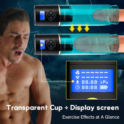 Electric Penis Enlarge Vacuum Pump 6 Hydrotherapy with Display Male Enhancement Water Penis Pump