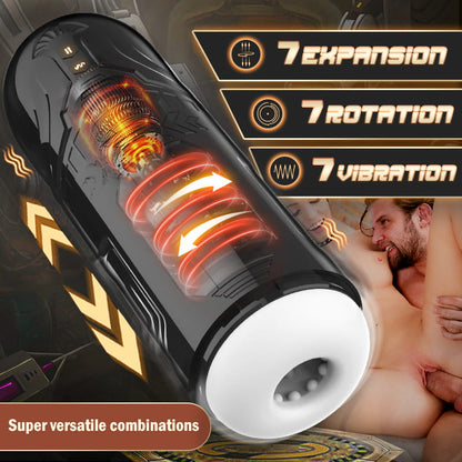 Automatic Male Masturbator Cup 7 Thrusting Rotating 7 Vibrating Masturbator with Suction Cup