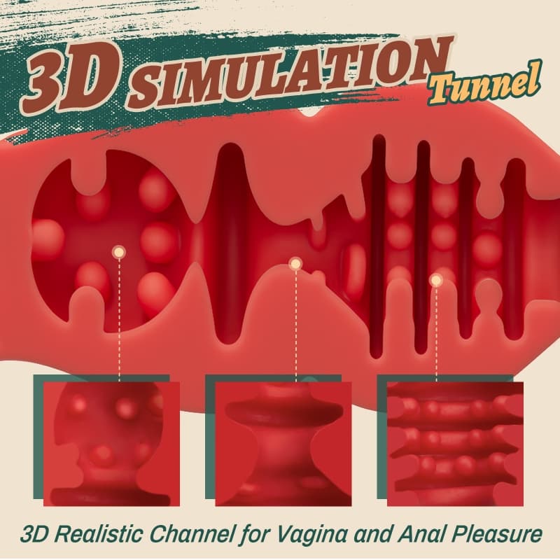 3D Rose Heating Male Masturbator