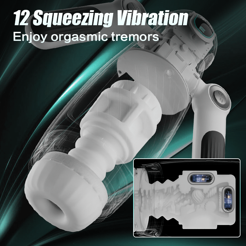 Hamster 7 Thrusting Telescopic Squeezing 12 Vibration Masturbator Experience More Authen Men Sex Toys Tic Piston
