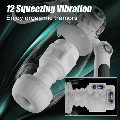 Hamster 7 Thrusting Telescopic Squeezing 12 Vibration Masturbator Experience More Authen Men Sex Toys Tic Piston