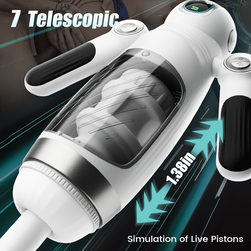 Hamster Automatic Male Masturbator Cup 7 Thrusting Telescopic Squeezing 12 Vibration Masturbator Experience More Authen Men Sex Toys Tic Piston