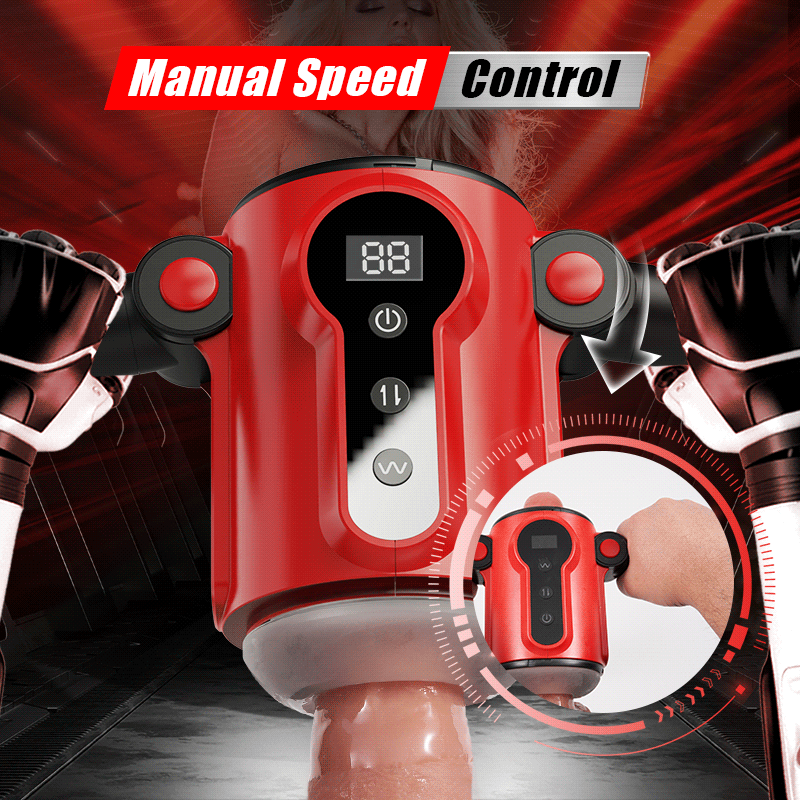 Calvin Automatic 9 Thrusting & Vibrating Massage Training Male Masturbator 2 IN 1 Sex Toy