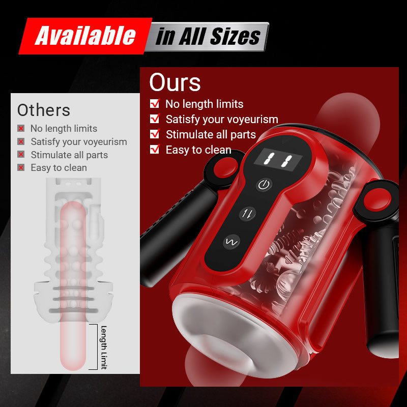 Calvin Automatic 9 Thrusting & Vibrating Massage Training Male Masturbator 2 IN 1 Sex Toy