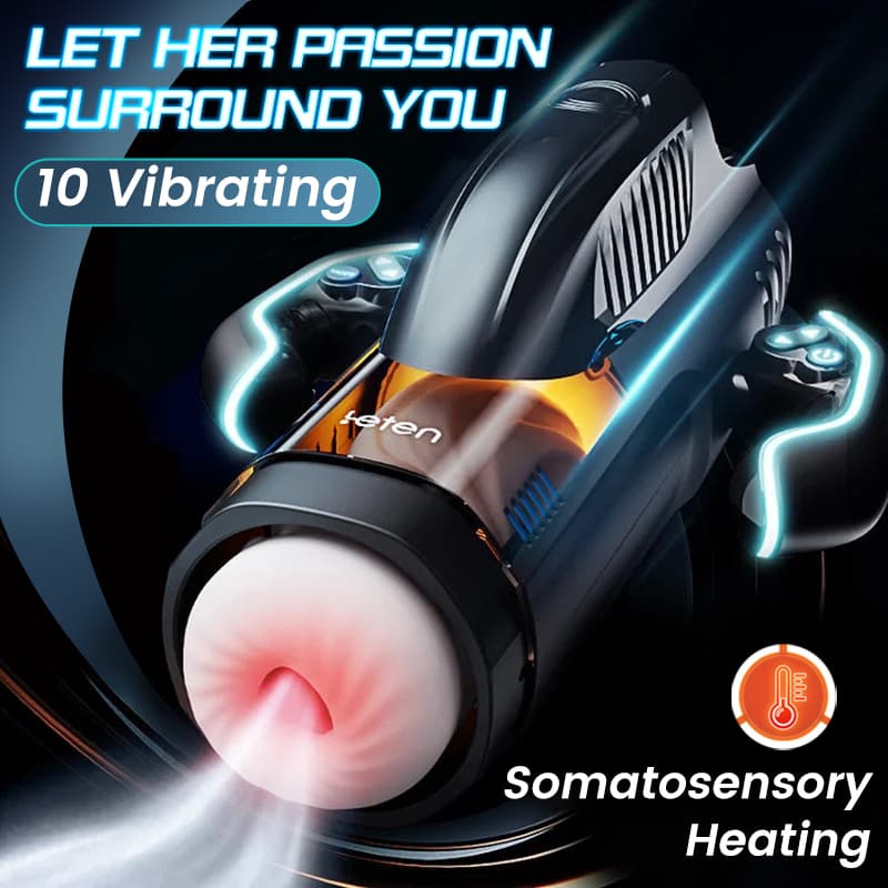 Leten 10 Vibrating & Sucking Voice Handheld Male Masturbator Male Sex Toys