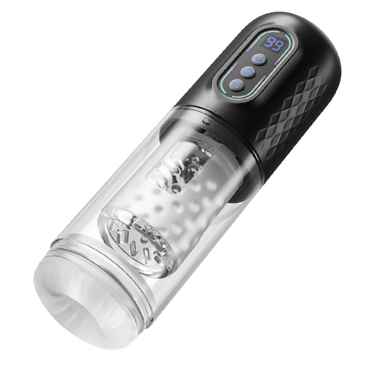 Automatic Male 9 Rotating & Thrusting & Sucking Telescopic Penis Pump Masturbator Male Men Sex Toy