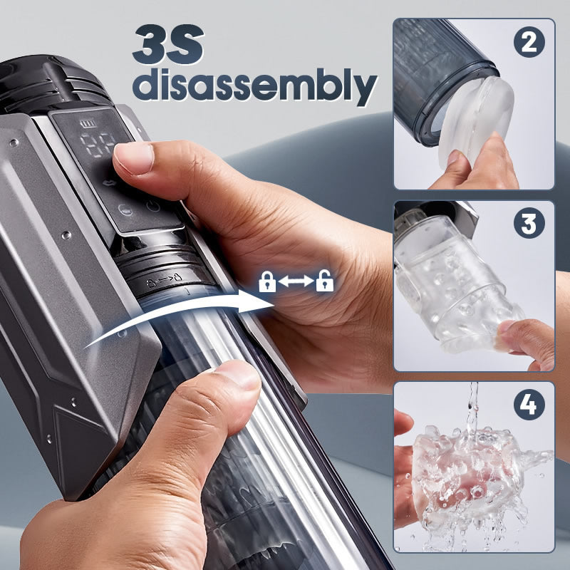 Automatic Male Masturbator 7 Thrusting Rotation 7 Vacuum Sucking for Oral Sex LCD Display Masturbator Sex Toys for Men