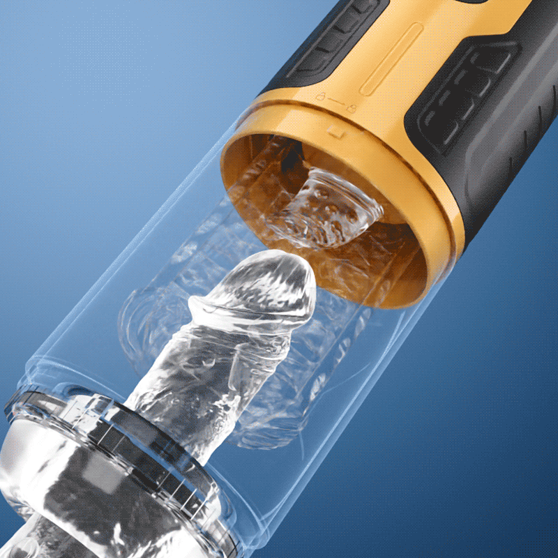Automatic 3 Thrusting Telescopic & Rotation 7 Vibration Penis Pump Masturbator Adult Sex Toys for Men