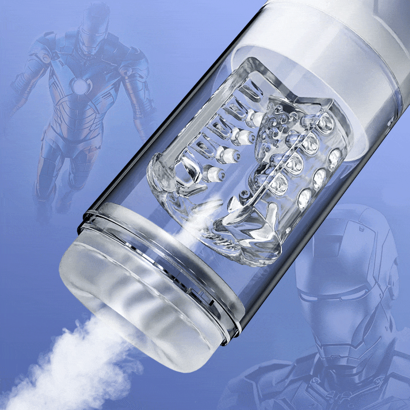 Iron Man Automatic 7 Thrusting Rotating Suction Masturbator Penis Pump Pocket Pussy Male Masturbators