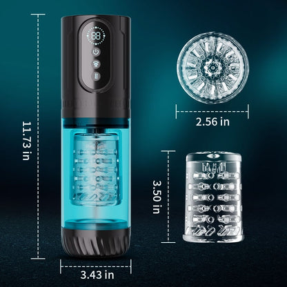 Hunter——Perfect for Larger Sizes Automatic 9 Thrusting Telescopic & Rotating 9 Suction Male Masturbator