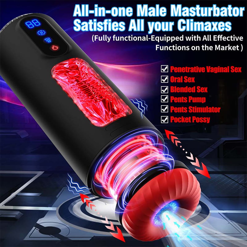 Automatic Male Telescopic Rotation Masturbators Cup 9 Thrusting Telescopic Vibration Sucking Heated Aircraft Male Stroker