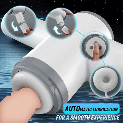 Jackson Self-Lube Automatic 8 Thrusting Telescopic & Sucking Automatic Lubricating Male Masturbator with Strap, Hands Free Thrusting Sex Toys for Men, Adult Pleasure Automatic Stroker, Masturbador para Hombre Blowjobsex Machine