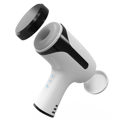 Automatic Through-Hole Thrusting Telescopic Vibrating Stroking Open-ended Male Masturbator Sex Toys for Men