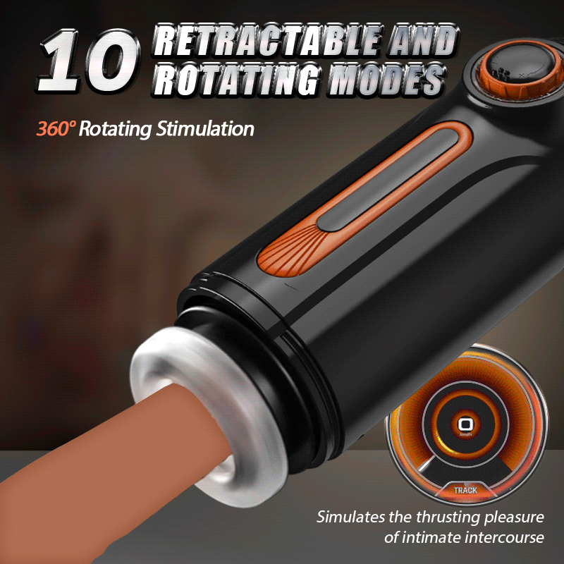 【5.7 IN Depth】6 IN 1-10 Vibrating & Automatic Thrusting Telescopic with 4 Sucking Male Maturbator Male Sex Toy