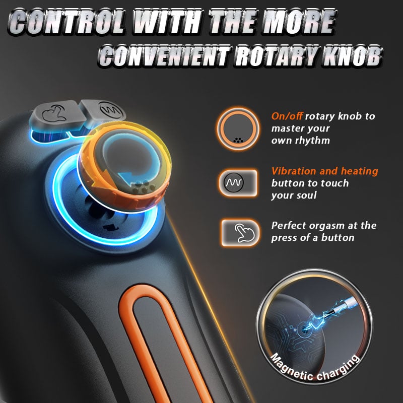 【5.7 IN Depth】6 IN 1-10 Vibrating & Automatic Thrusting Telescopic with 4 Sucking Male Maturbator Male Sex Toy