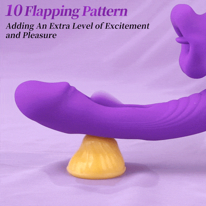 Upgraded Mouth-Shaped Clit Tongue Licking Flapping G-spot Vibrator