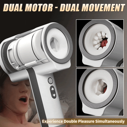 3IN1 Automatic 5 Thrusting Telescopic Rotation 7 Vibrations To Voyeurism Male Masturbator Opne-ended