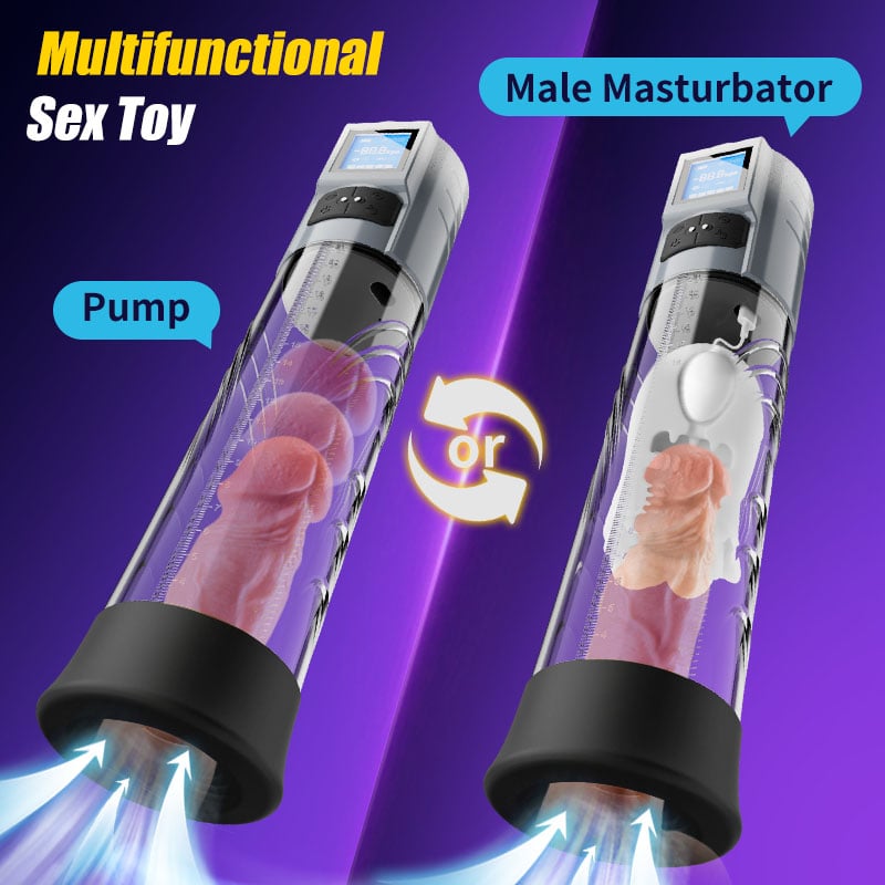 Electric Penis Enlarge Vacuum Pump 10 Vibrating & 6 Sucking Vacuum Penis Pump Male Penis Extender Automatic High-Vacuum Penis Enlargement Extend Pump, Air Pressure Device