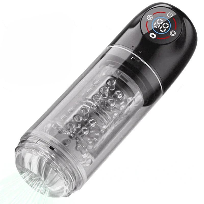 Automatic 7 Rotating 7 Sucking Lcd Display Pumps & Enlargers Automatic Male Masturbator
