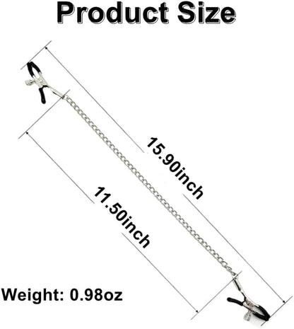 BDSM Nipple Toys Adjustable Metal Nipple Clamps, Nipple Clamps Sexual Pleasure Tools for Women Couples, Nipple Clips Breast Flirting Stimulation, Nipple Rings BDSM Adult Sex Toys Bondage Wellness