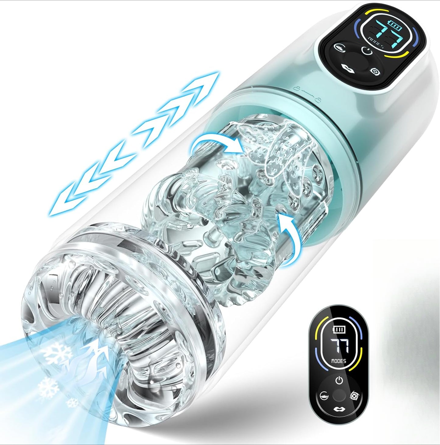 Automatic Male Masturbator Male Sex Toys, Sex Toys for Men Penis Pump with 7 Sucking & Vibrating & Thrusting & Rotating & Licking, Mens Sex Toy Adult Toys Blowjob Sex Machine Pocket Pussy Stroker