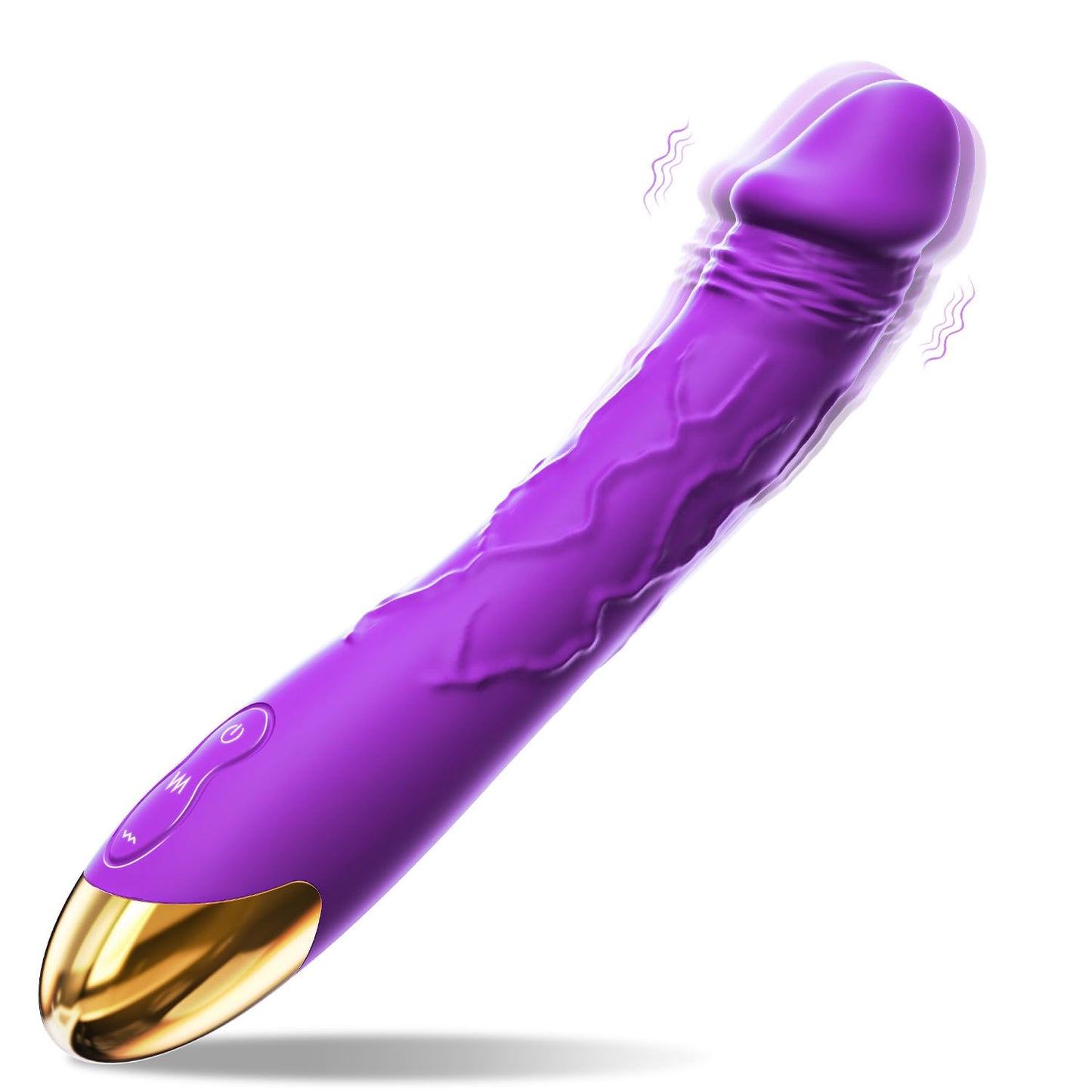 7.6 Inch Realistic Dildo Vibrator for Women，10 Powerful Vibration Modes for Clitoral and G-spot Stimulation, Waterproof Rose Adult Sex Toys for Women and Couples