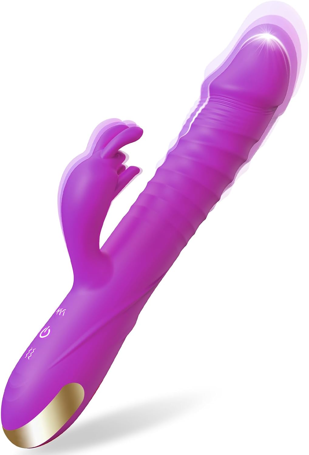 Thrusting Dildo Vibrators Sex Toys for Women - Dildos Adult Toys G Spot Rabbit Vibrator with 3 Thrust and 10 Vibrate Modes, Silicone Clitoral Stimulator Sex Toy for Solo and Couples Pleasure