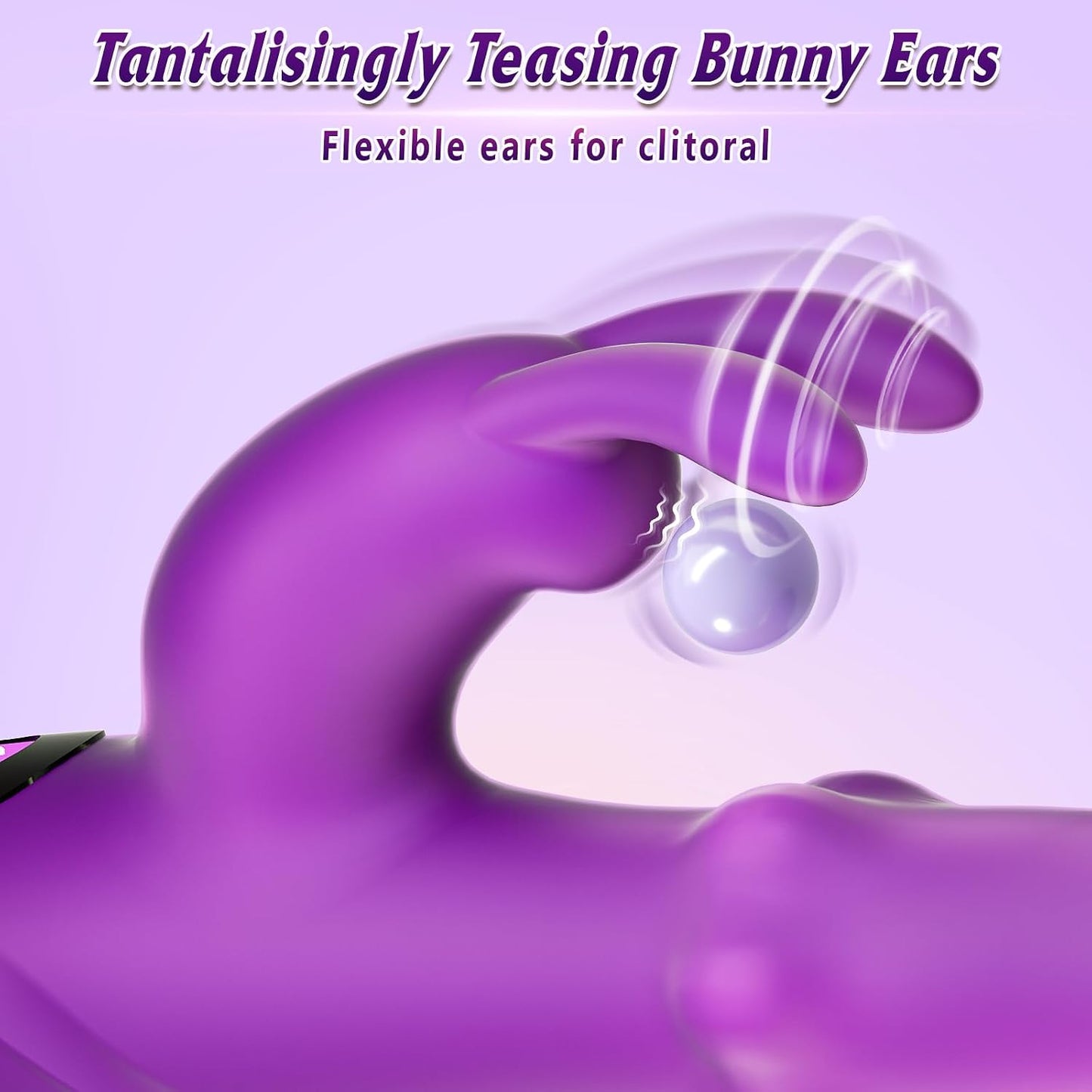 Thrusting Dildo Vibrators Sex Toys for Women - Adult Toys G Spot Rabbit Vibrator with 9 Swing and 9 Vibrate Modes, Silicone Clitoral Stimulator Sex Toy for Solo and Couples Pleasure
