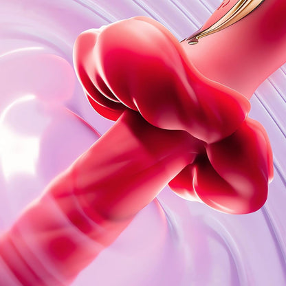 Vibrating Dildo G Spot Vibrator Clitoral Stimulator Heating Stick Realistic Dildos with 5 Thrusting 10 Vibration Modes 3 in1 Adult Sex Toys for Women Men Couple Romi