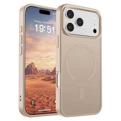 Magnetic for iPhone 14 Case & iPhone 13 Case (Compatible with MagSafe)(Military Grade Drop Protection) Translucent Matte Shockproof Phone Cover,Black