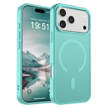 Magnetic for iPhone 14 Case & iPhone 13 Case (Compatible with MagSafe)(Military Grade Drop Protection) Translucent Matte Shockproof Phone Cover,Black