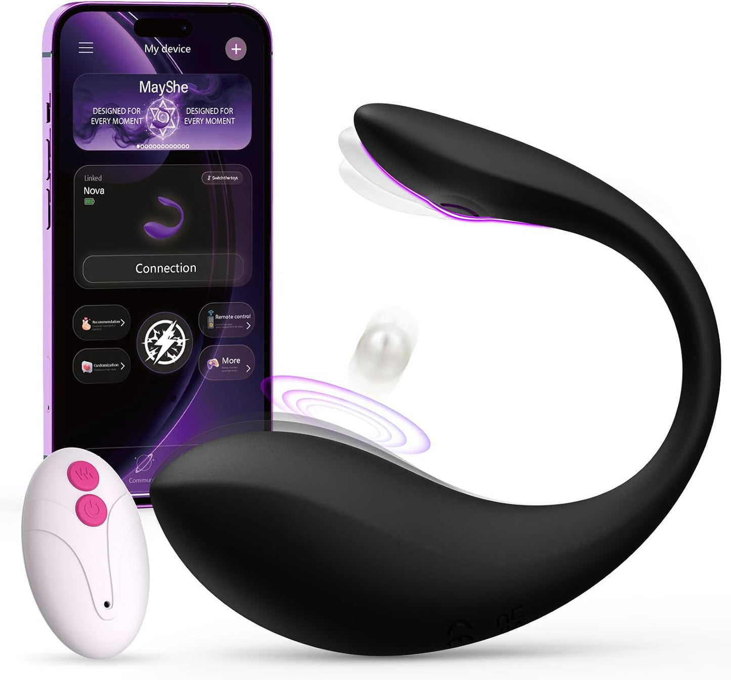 APP & Remote Control Wearable Vibrator, Women Sex Toys with 9 Vibration Modes, Female Sex Toys for Women Vibrater Soft and Quiet, Long Distance Mini Vibrator Bullet Anal G Spot Adult Couples Sex Toy