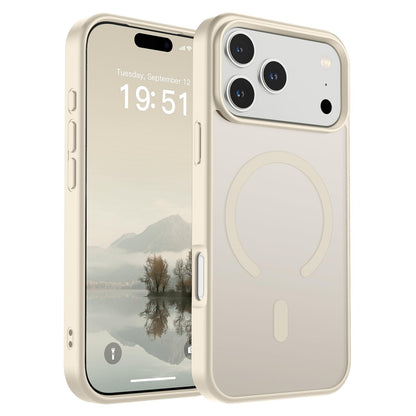 Magnetic for iPhone 14 Case & iPhone 13 Case (Compatible with MagSafe)(Military Grade Drop Protection) Translucent Matte Shockproof Phone Cover,Black