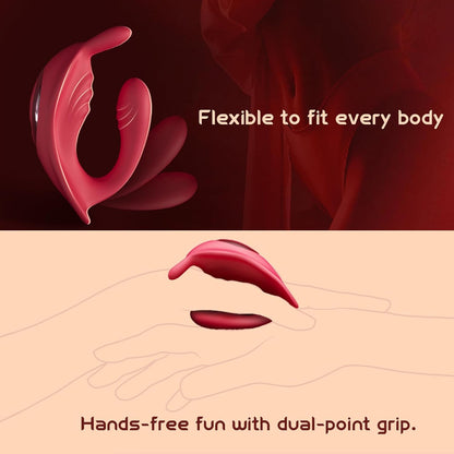 Couples App Remote Control Wearable Vibrator, Couple Women Adult Sex Toys, Long Distance Panty Vibrator with Rabbit Stimulator for G Spot Clitoral Penis Pleasure, Healexcer Female Kinky Sex Toy Game
