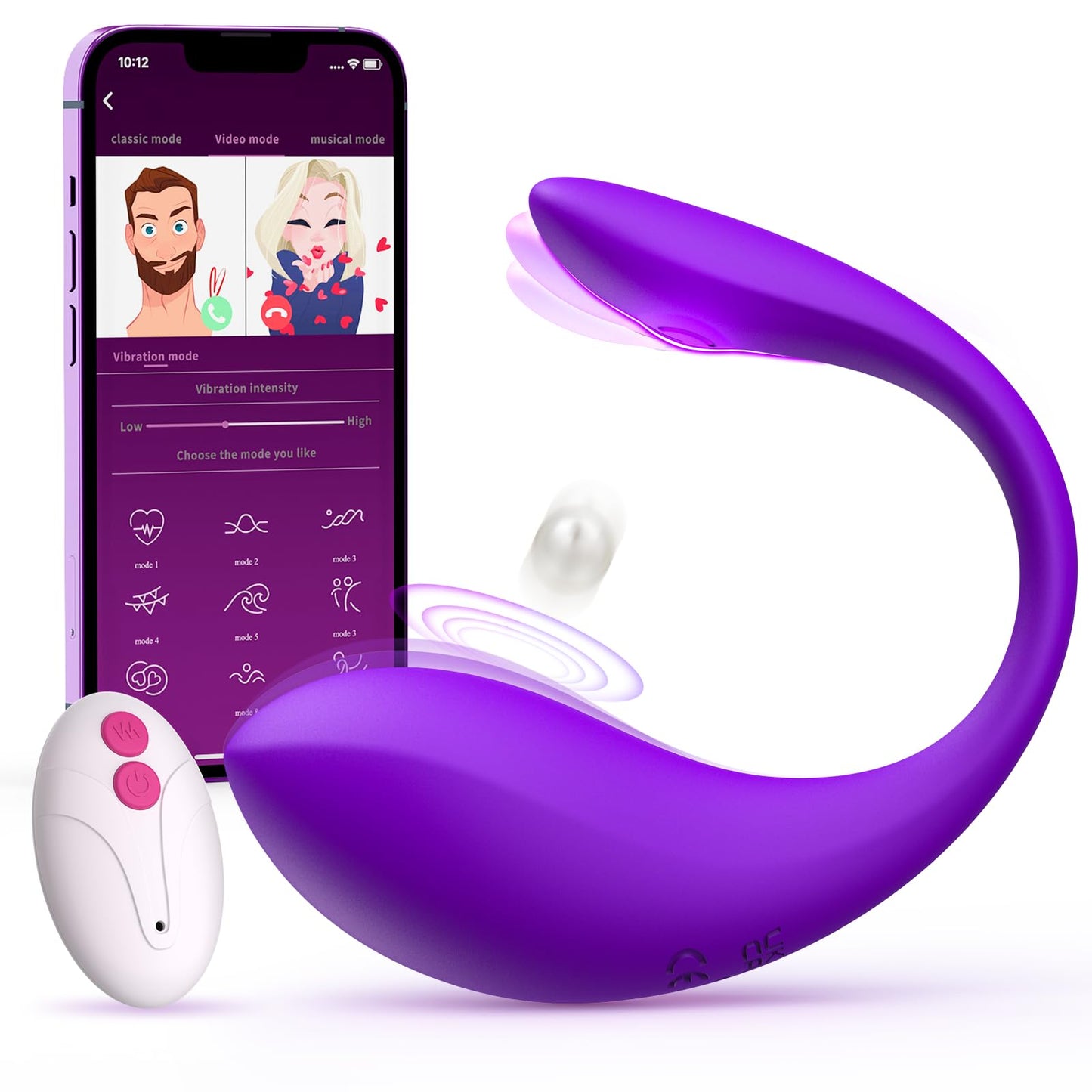 APP & Remote Control Wearable Vibrator, Women Sex Toys with 9 Vibration Modes, Female Sex Toys for Women Vibrater Soft and Quiet, Long Distance Mini Vibrator Bullet Anal G Spot Adult Couples Sex Toy