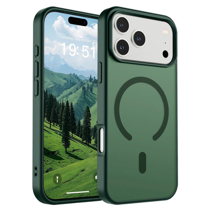Magnetic for iPhone 14 Case & iPhone 13 Case (Compatible with MagSafe)(Military Grade Drop Protection) Translucent Matte Shockproof Phone Cover,Black