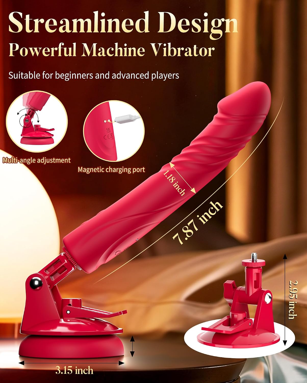Sex Toys Thrusting Dildo Machine Vibrator - Detachable Riding Dildos Adult Toys with 10 Vibration Thrusting Modes, Adult Machine G Spot Clit Anal Toy with Removable Suction Cup and Base for Women Men