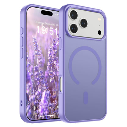 Magnetic for iPhone 14 Case & iPhone 13 Case (Compatible with MagSafe)(Military Grade Drop Protection) Translucent Matte Shockproof Phone Cover,Black