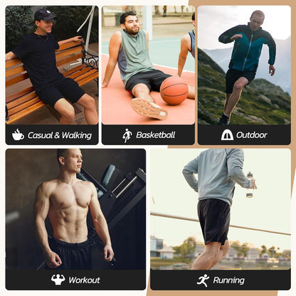 3 Pack Gym Basketball Mens Shorts - Quick Dry Black Workout Athletic Shorts with Pockets for Casual Running(S-6XL)