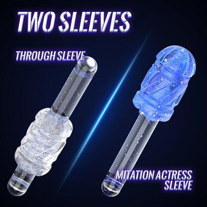 Leten King Pro Sex Toy Automatic Male Masturbator - Men Electric Adult Sex Machine with 12times/s Thrusting, Hand Free Penis Training Stroker with Phone Holder and 2 Soft Silicone Pocket Pussy