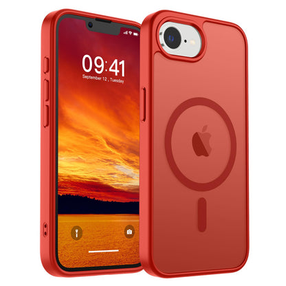 Magnetic for iPhone 14 Case & iPhone 13 Case (Compatible with MagSafe)(Military Grade Drop Protection) Translucent Matte Shockproof Phone Cover,Black