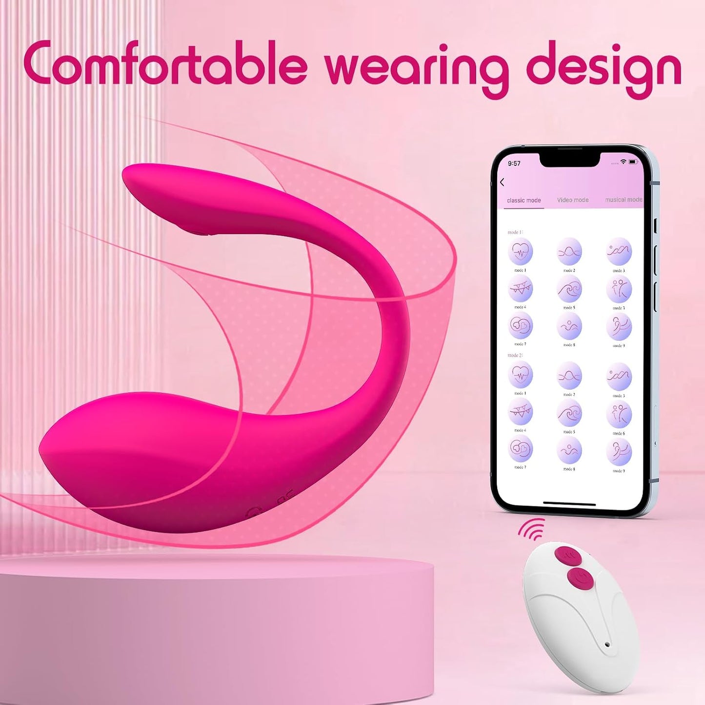 APP & Remote Control Wearable Vibrator, Women Sex Toys with 9 Vibration Modes, Female Sex Toys for Women Vibrater Soft and Quiet, Long Distance Mini Vibrator Bullet Anal G Spot Adult Couples Sex Toy