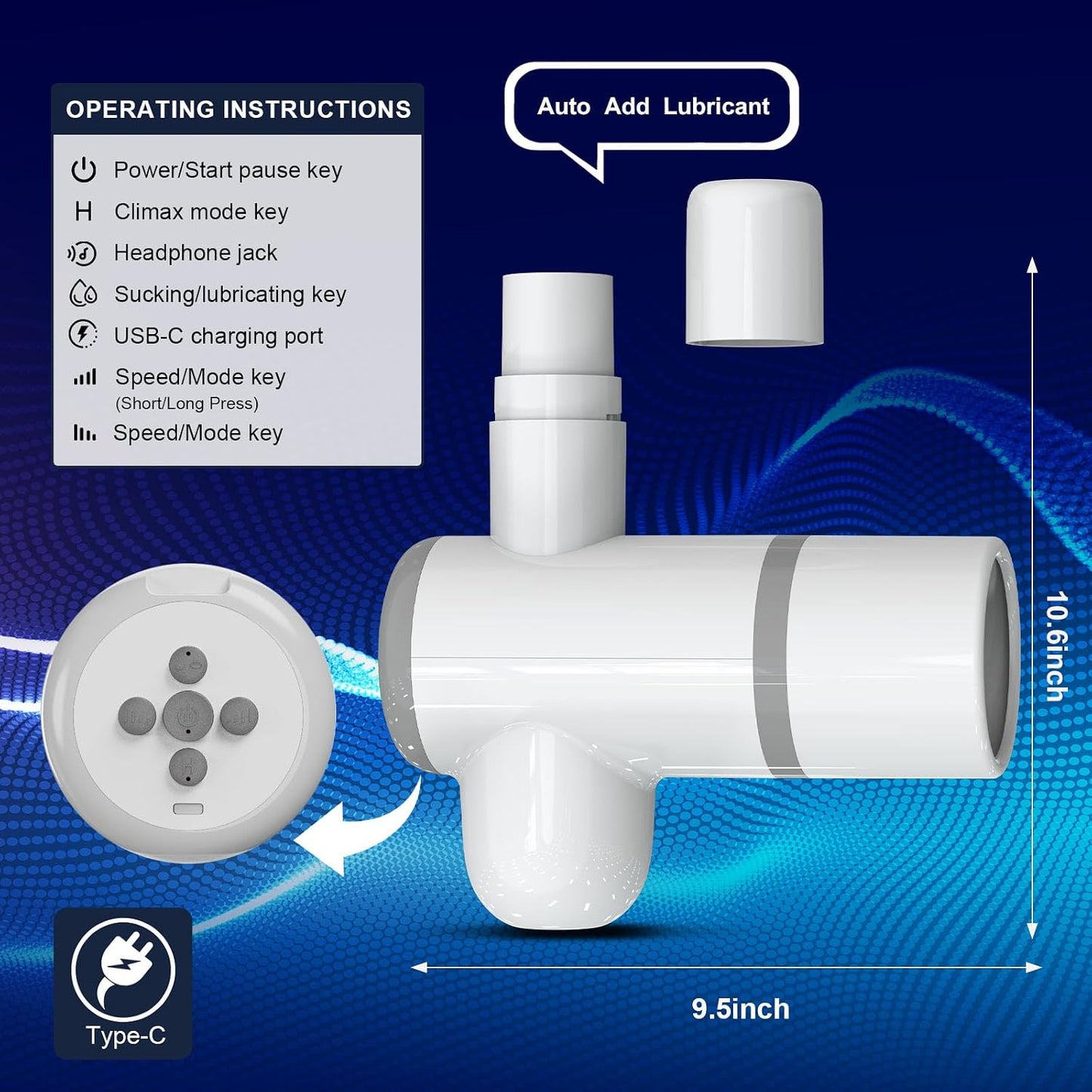 Automatic Lubricating Male Masturbator with Strap, Hands Free Thrusting Sex Toys for Men, Adult Pleasure Automatic Stroker, Masturbador para Hombre Blowjobsex Machine